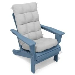 19 In. X 47 In. X 4 In. Outdoor Olefin Modern Tufted Adirondack Chair Cushion In Gray 16 19 In. X 47 In. X 4 In. Outdoor Olefin Modern Tufted Adirondack Chair Cushion In Gray -More Furniture Store adirondack chair cushions aczkd gray 1f 1000