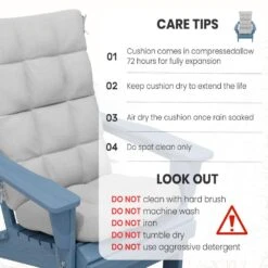 19 In. X 47 In. X 4 In. Outdoor Olefin Modern Tufted Adirondack Chair Cushion In Gray 20 19 In. X 47 In. X 4 In. Outdoor Olefin Modern Tufted Adirondack Chair Cushion In Gray -More Furniture Store adirondack chair cushions aczkd gray d4 1000