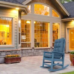 19 In. X 47 In. X 4 In. Outdoor Olefin Modern Tufted Adirondack Chair Cushion In Navy -More Furniture Store adirondack chair cushions aczkd navy 31 1000