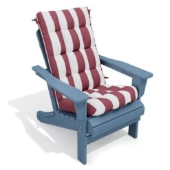 19 In. X 47 In. X 4 In. Outdoor Olefin Modern Tufted Adirondack Chair Cushion In Red And White 16 19 In. X 47 In. X 4 In. Outdoor Olefin Modern Tufted Adirondack Chair Cushion In Red And White -More Furniture Store adirondack chair cushions aczkd redwhite 1f 1000