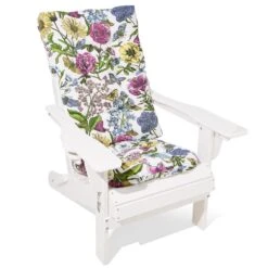 19 In. X 47 In. X 4 In. Outdoor Olefin Modern Tufted Adirondack Chair Cushion In White Pattern 16 19 In. X 47 In. X 4 In. Outdoor Olefin Modern Tufted Adirondack Chair Cushion In White Pattern -More Furniture Store adirondack chair cushions aczkd whitef 1f 1000