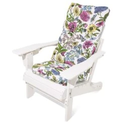 19 In. X 47 In. X 4 In. Outdoor Olefin Modern Tufted Adirondack Chair Cushion In White Pattern 17 19 In. X 47 In. X 4 In. Outdoor Olefin Modern Tufted Adirondack Chair Cushion In White Pattern -More Furniture Store adirondack chair cushions aczkd whitef 44 1000