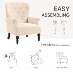 Lola Modern Upholstered Velvet Beige Accent Armchair With Extra Large Back And Wood Leg For Living Room Bedroom 15 Lola Modern Upholstered Velvet Beige Accent Armchair With Extra Large Back And Wood Leg For Living Room Bedroom -More Furniture Store beige jearey accent chairs e011gby beige 31 1000