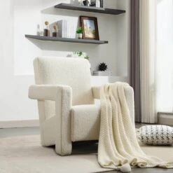 Modern Beige Adirondack Chair Interior Design Style Luxurious Lambswool Upholstered Accent Chair 13 Modern Beige Adirondack Chair Interior Design Style Luxurious Lambswool Upholstered Accent Chair -More Furniture Store beige jearey accent chairs slswy beige fa 1000