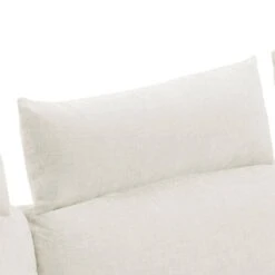 116.53 In. Square Arm Fabric U Shape Sectional Sofa With 2-Chaise Lounge And Pillow In Beige -More Furniture Store beige jearey sofas couches xne 2 beige 4f 1000