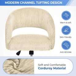 Beige Modern Swivel And Adjustable Task Chair Tufted Office Chair With Gold Base 16 Beige Modern Swivel And Adjustable Task Chair Tufted Office Chair With Gold Base -More Furniture Store beige jearey task chairs e31bgy hd ye fa 1000