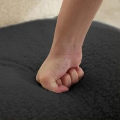 Modern Black Adirondack Chair Interior Design Style Luxurious Lambswool Upholstered Accent Chair -More Furniture Store black jearey accent chairs slswy black 1f 1000