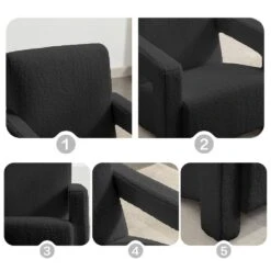 Modern Black Adirondack Chair Interior Design Style Luxurious Lambswool Upholstered Accent Chair -More Furniture Store black jearey accent chairs slswy black 4f 1000