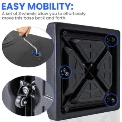 310 Lbs. Fillable Plastic Free Standing Patio Umbrella Base With Wheels In Black 11 310 Lbs. Fillable Plastic Free Standing Patio Umbrella Base With Wheels In Black -More Furniture Store black patio umbrella stands 120l dz 66 1000