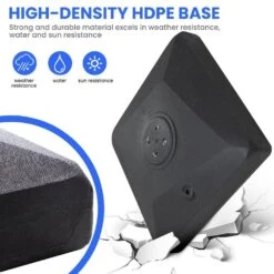 310 Lbs. Fillable Plastic Free Standing Patio Umbrella Base With Wheels In Black 12 310 Lbs. Fillable Plastic Free Standing Patio Umbrella Base With Wheels In Black -More Furniture Store black patio umbrella stands 120l dz 77 1000