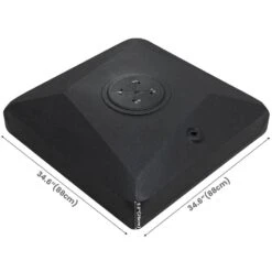 310 Lbs. Fillable Plastic Free Standing Patio Umbrella Base With Wheels In Black 10 310 Lbs. Fillable Plastic Free Standing Patio Umbrella Base With Wheels In Black -More Furniture Store black patio umbrella stands 120l dz a0 1000