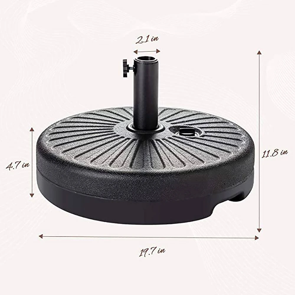 50 Lbs. Capacity Resin Patio Umbrella Base In Black 6 50 Lbs. Capacity Resin Patio Umbrella Base In Black - Image 6