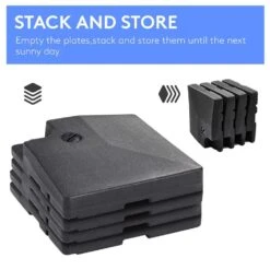 256 Lbs. Plastic Patio Umbrella Base In Black -More Furniture Store black patio umbrella stands dhdz hd 1f 1000