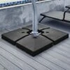 256 Lbs. Plastic Patio Umbrella Base In Black