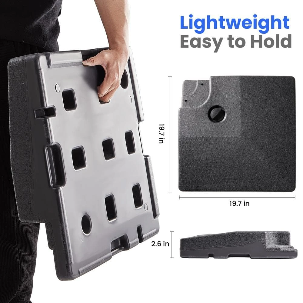 256 Lbs. Plastic Free Standing Patio Umbrella Base In Black For Cantilever Umbrella 5 256 Lbs. Plastic Free Standing Patio Umbrella Base In Black For Cantilever Umbrella - Image 5