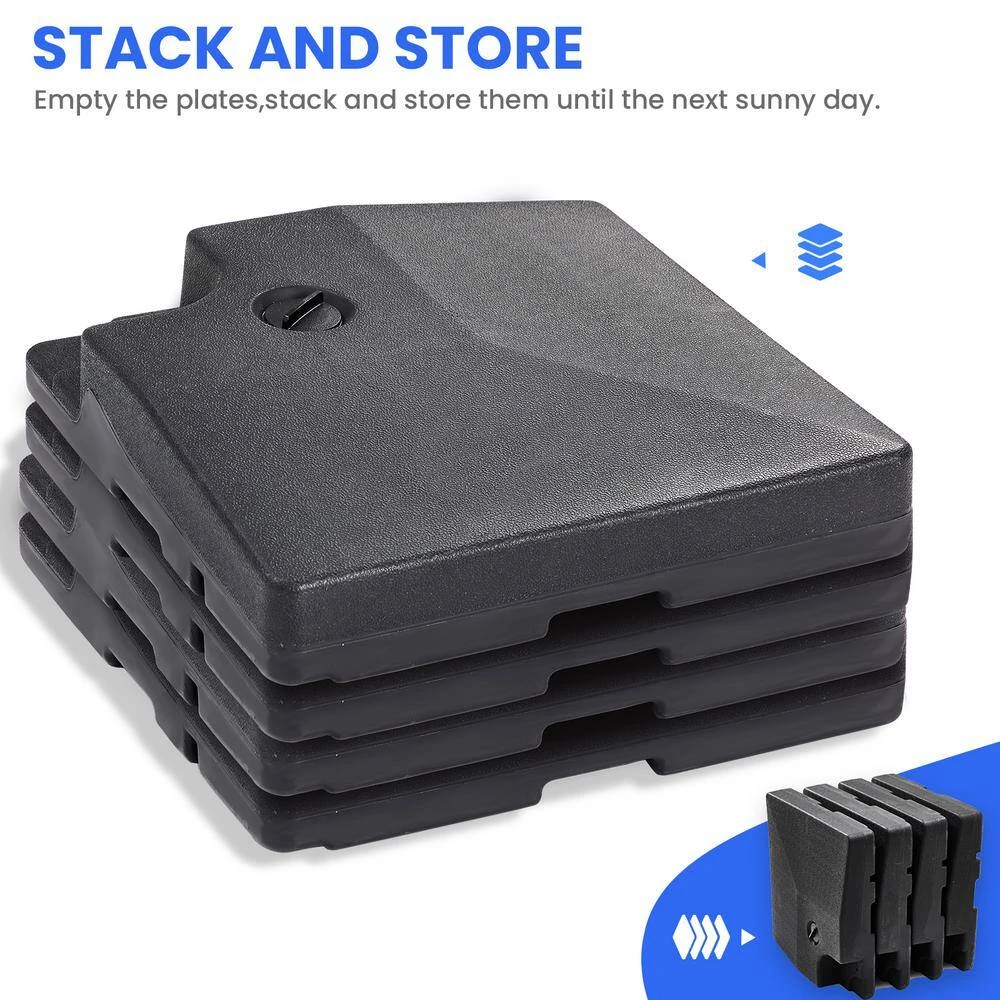 256 Lbs. Plastic Free Standing Patio Umbrella Base In Black For Cantilever Umbrella 6 256 Lbs. Plastic Free Standing Patio Umbrella Base In Black For Cantilever Umbrella - Image 6