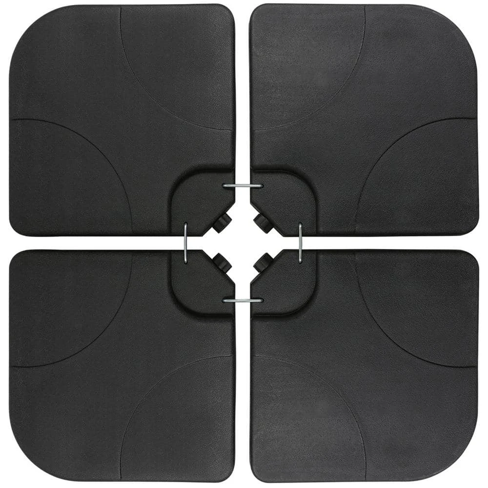 4-Piece 230 Lbs. Capacity Plastic Free Standing Patio Umbrella Base In Black 4 4-Piece 230 Lbs. Capacity Plastic Free Standing Patio Umbrella Base In Black - Image 4