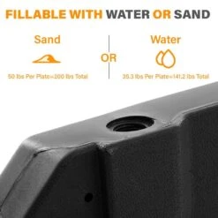 4-Piece 230 Lbs. Capacity Plastic Free Standing Patio Umbrella Base In Black 19 4-Piece 230 Lbs. Capacity Plastic Free Standing Patio Umbrella Base In Black -More Furniture Store black patio umbrella stands dz u4 1f 1000