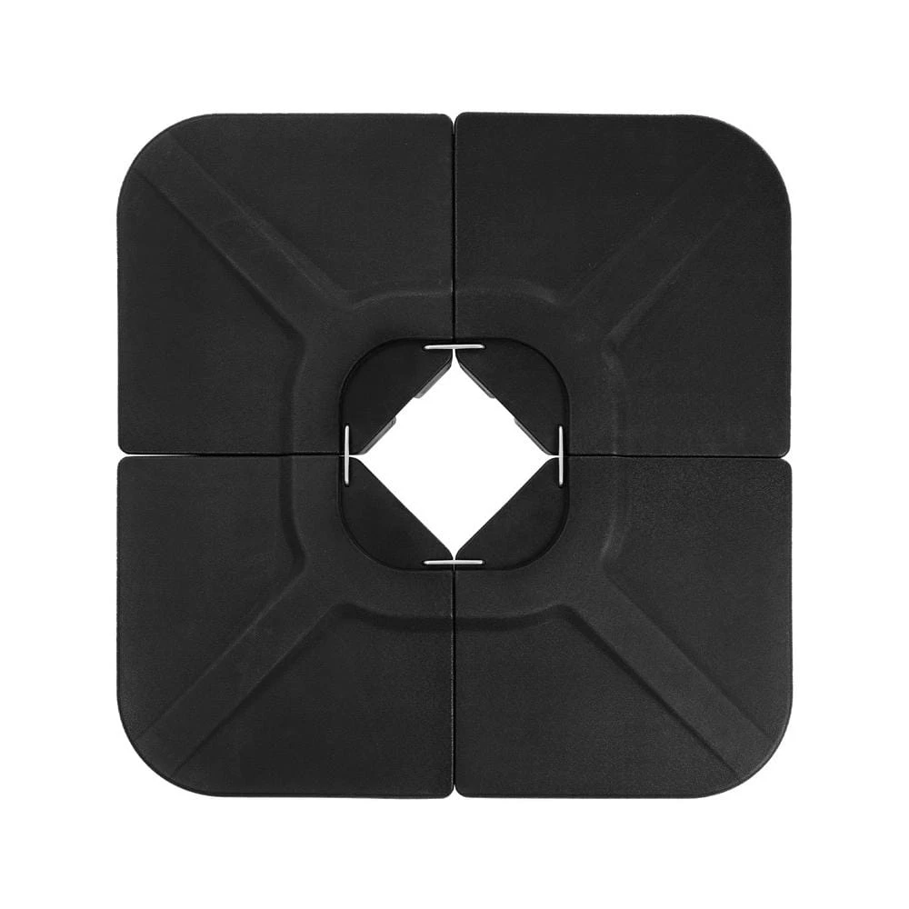 4-Piece 230 Lbs. Capacity Plastic Free Standing Patio Umbrella Base In Black 1 4-Piece 230 Lbs. Capacity Plastic Free Standing Patio Umbrella Base In Black