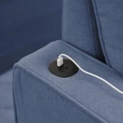 82.3 In. Blue Multi-functional Fabric Queen Size Sofa Bed With Cup Holder USB Port And Side Pockets 17 82.3 In. Blue Multi-functional Fabric Queen Size Sofa Bed With Cup Holder USB Port And Side Pockets -More Furniture Store blue jearey sofa beds rmlc blue fa 1000