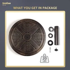 22 Lbs. Resin Market Patio Umbrella Base In Bronze -More Furniture Store bronze patio umbrella stands 10kg dz 1d 1000
