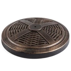 22 Lbs. Resin Market Patio Umbrella Base In Bronze -More Furniture Store bronze patio umbrella stands 10kg dz a0 1000