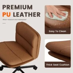 Contemporary Brown Task Chair Office Swivel Ergonomic Upholstered Chair With Enlarged Seat Width 15 Contemporary Brown Task Chair Office Swivel Ergonomic Upholstered Chair With Enlarged Seat Width -More Furniture Store brown jearey task chairs ykcw grey 44 1000