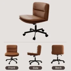 Contemporary Brown Task Chair Office Swivel Ergonomic Upholstered Chair With Enlarged Seat Width 16 Contemporary Brown Task Chair Office Swivel Ergonomic Upholstered Chair With Enlarged Seat Width -More Furniture Store brown jearey task chairs ykcw grey fa 1000