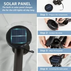 10 Ft. Steel Solar Lighted Cantilever Patio Umbrellas With Sandbag Weighted Base In Gray And Yellow Splicing -More Furniture Store cantilever umbrellas 10dzxj g y a0 1000