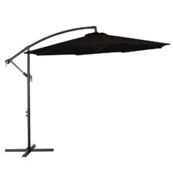 120 In. Outdoor Offset Cantilever Umbrella Patio Umbrella In Black 10 120 In. Outdoor Offset Cantilever Umbrella Patio Umbrella In Black -More Furniture Store cantilever umbrellas 10edxj black c3 1000