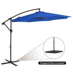 120 In. Outdoor Offset Cantilever Umbrella Patio Umbrella In Blue -More Furniture Store cantilever umbrellas 10edxj blue 44 1000
