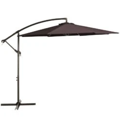 120 In. Outdoor Offset Cantilever Umbrella Patio Umbrella In Brown 11 120 In. Outdoor Offset Cantilever Umbrella Patio Umbrella In Brown -More Furniture Store cantilever umbrellas 10edxj brown c3 1000