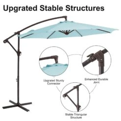 120 In. Outdoor Offset Cantilever Umbrella Patio Umbrella In Light Blue -More Furniture Store cantilever umbrellas 10edxj lblue c3 1000