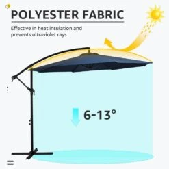 120 In. Outdoor Offset Cantilever Umbrella Patio Umbrella In Navy 14 120 In. Outdoor Offset Cantilever Umbrella Patio Umbrella In Navy -More Furniture Store cantilever umbrellas 10edxj navy 76 1000