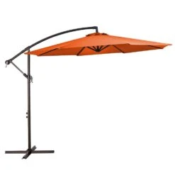 120 In. Outdoor Offset Cantilever Umbrella Patio Umbrella In Orange -More Furniture Store cantilever umbrellas 10edxj orange c3 1000