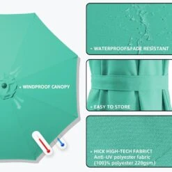 120 In. Outdoor Offset Cantilever Umbrella Patio Umbrella In Peacock Blue -More Furniture Store cantilever umbrellas 10edxj pb 1f 1000