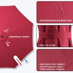 120 In. Outdoor Offset Cantilever Umbrella Patio Umbrella In Red -More Furniture Store cantilever umbrellas 10edxj red 66 1000