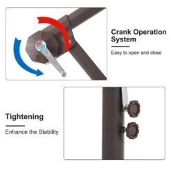 120 In. Outdoor Offset Cantilever Umbrella Patio Umbrella In Off-White -More Furniture Store cantilever umbrellas 10edxj white 1f 1000