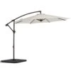 120 In. Outdoor Offset Cantilever Umbrella Patio Umbrella In Off-White