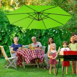 10 Ft. Cantilever Offset Umbrella Patio Umbrella In Apple Green -More Furniture Store cantilever umbrellas 10sc xjs ag 44 1000