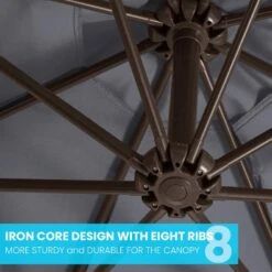 10 Ft. Cantilever Offset Umbrella Patio Umbrella In Gray -More Furniture Store cantilever umbrellas 10sc xjs gray 1f 1000