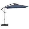 8 Ft. X 8 Ft. Steel Square Cantilever Patio Umbrella With Weighted Base In Navy