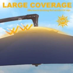 10ft Cantilever Offset Patio Umbrella With Weighted Base In Navy 13 10ft Cantilever Offset Patio Umbrella With Weighted Base In Navy -More Furniture Store cantilever umbrellas alex10 navy fa 1000