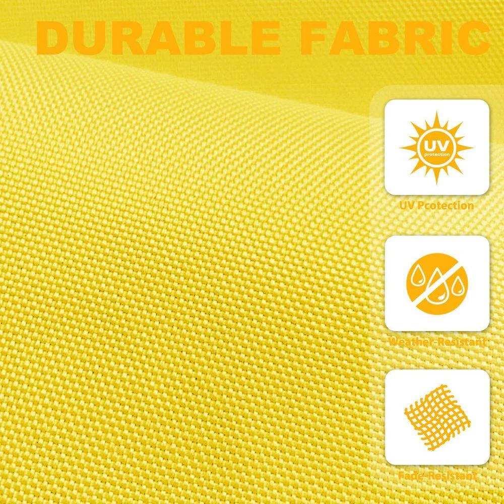 10ft Cantilever Offset Patio Umbrella With Weighted Base In Yellow 8 10ft Cantilever Offset Patio Umbrella With Weighted Base In Yellow - Image 8