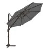 9 Ft. Round 360-Degree Rotation Cantilever Patio Umbrella In Gray