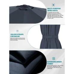 9 Ft. Round 360-Degree Rotation Cantilever Patio Umbrella In Navy 7 9 Ft. Round 360-Degree Rotation Cantilever Patio Umbrella In Navy -More Furniture Store cantilever umbrellas alex9 navy a0 1000