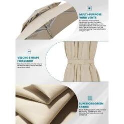 10 Ft. Aluminum Cantilever Umbrella With Cover In Beige 12 10 Ft. Aluminum Cantilever Umbrella With Cover In Beige -More Furniture Store cantilever umbrellas boerte10 beige a0 1000