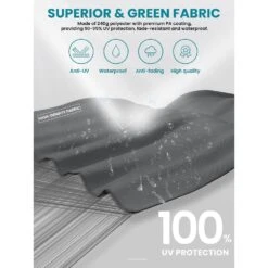 10 Ft. Aluminum Cantilever Umbrella With Cover In Gray -More Furniture Store cantilever umbrellas boerte10 gray 66 1000