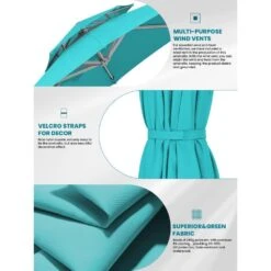 10 Ft. Aluminum Cantilever Umbrella With Cover In Peacook Blue -More Furniture Store cantilever umbrellas boerte10 pb a0 1000