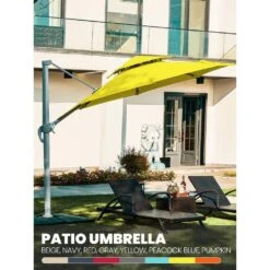 10 Ft. Aluminum Cantilever Umbrella With Cover In Yellow -More Furniture Store cantilever umbrellas boerte10 yellow 31 1000